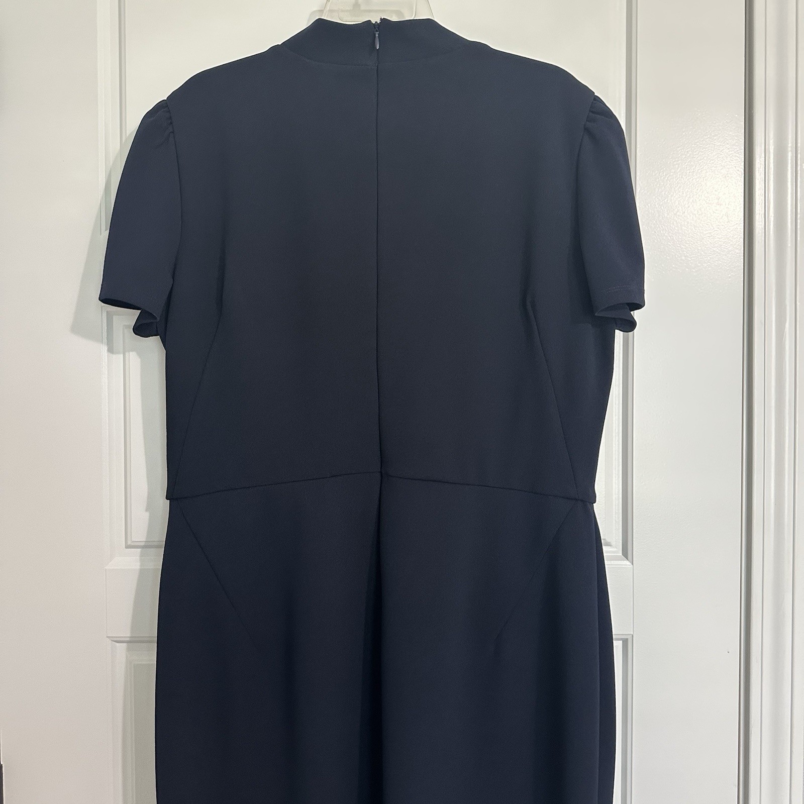 London Style Navy Tie Neck size 18 Midi Dress