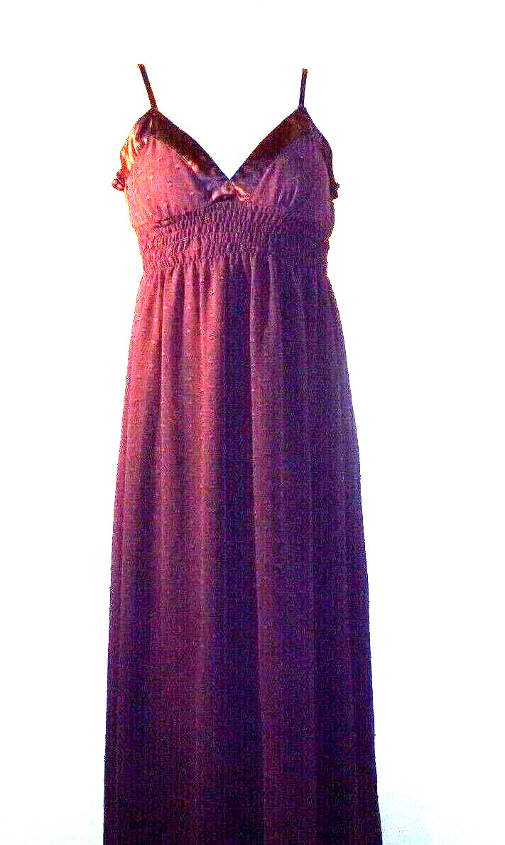 NWT $35 PINK COLLECTION Size Small Wine Maxi Dress Party Cruise Spaghetti Straps