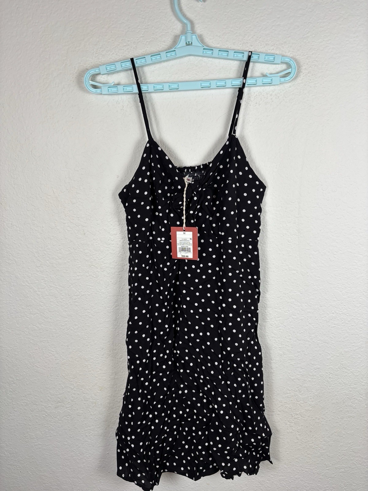 Mossimo Supply Co Dress Womens Size M Medium Polka Dot Black New With Tags