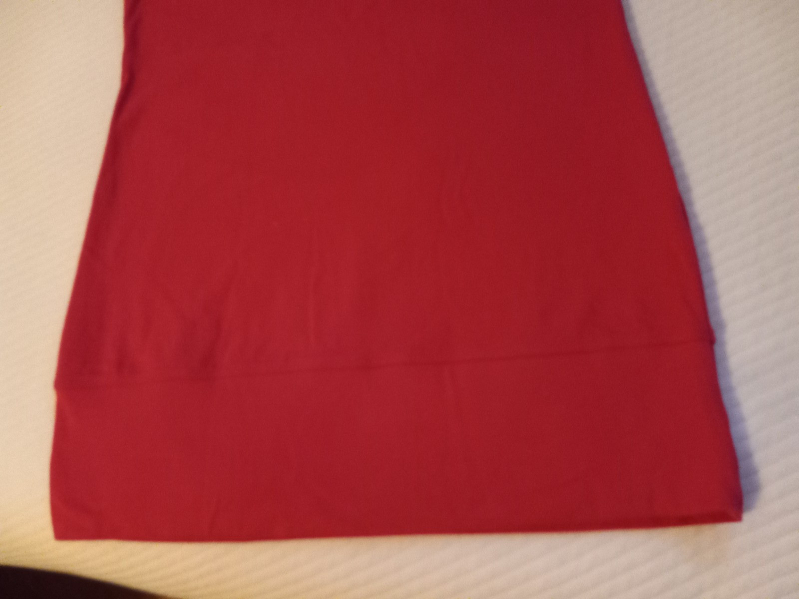 Moxeay S SEXY red scoop neck cami/mini dress wide hem 100% cotton