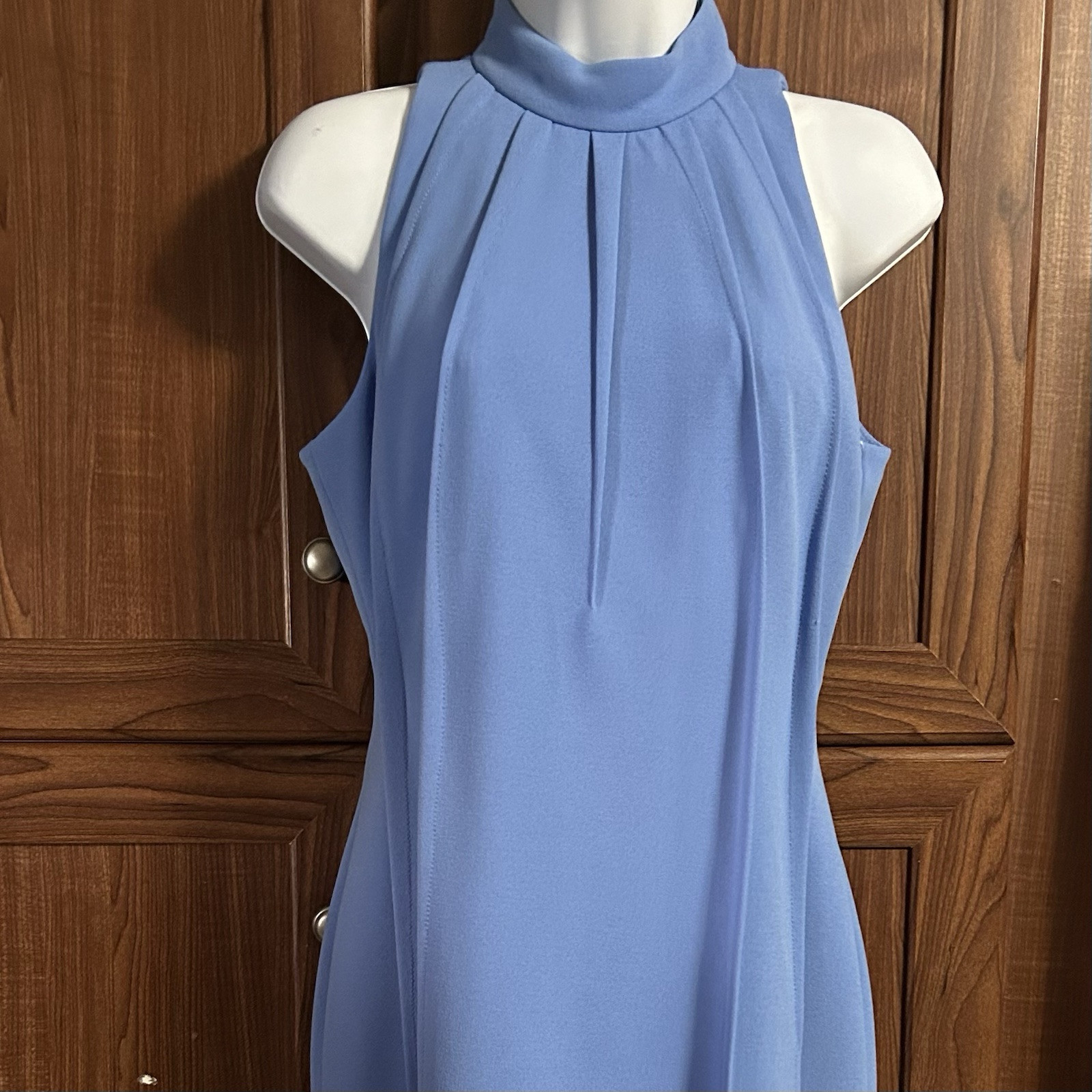 Antonio Melani Sleeveless Blue Turtle Neck Back Zipper Dress Size 4