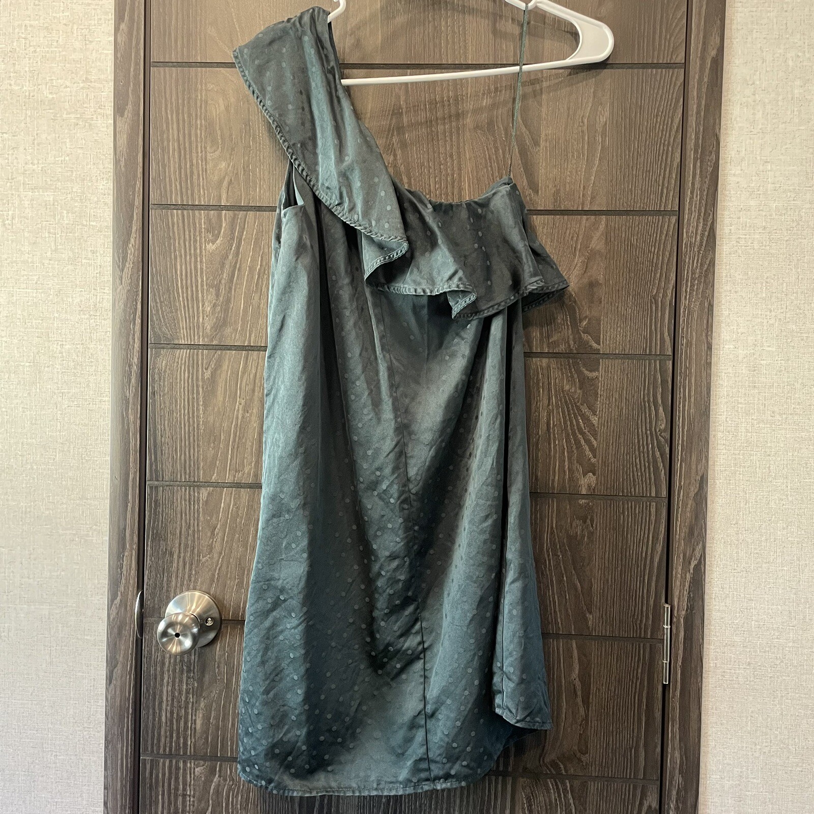 Madewell Silk Dance Floor One Shoulder Shift Dress Size 0