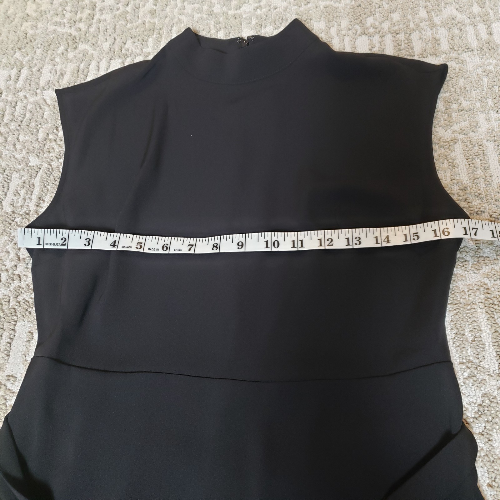 Express Black Mock Neck Midi Fit & Flare Sleeveless Back Zip Closure Small NWT