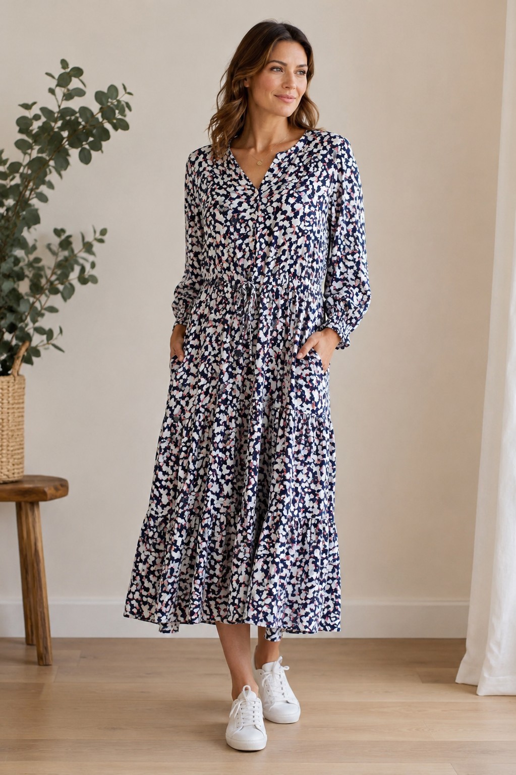 BAUKJEN Ishya Lenzing Midi Dress.Multi.Size UK 14. *New Without Tags* RRP £169