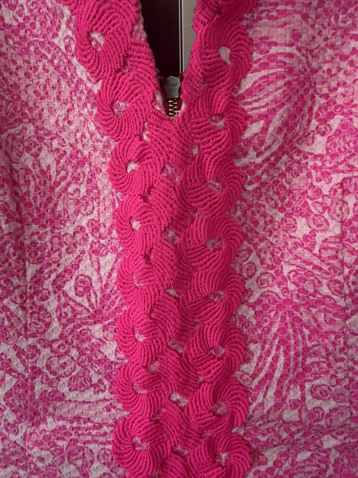 Lilly Pulitzer for Target Pink Shift Dress Size 14 Preppy Gold Zipper
