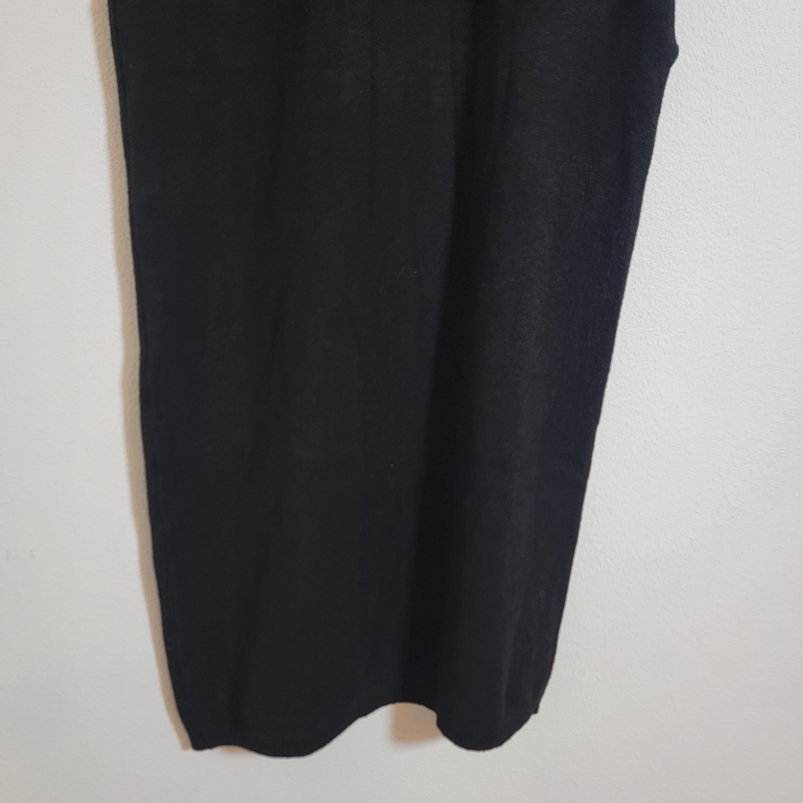 Alchemia Tricot Made in Italy Medium Black Sleeveless Maxi Knit Dress Minimalist