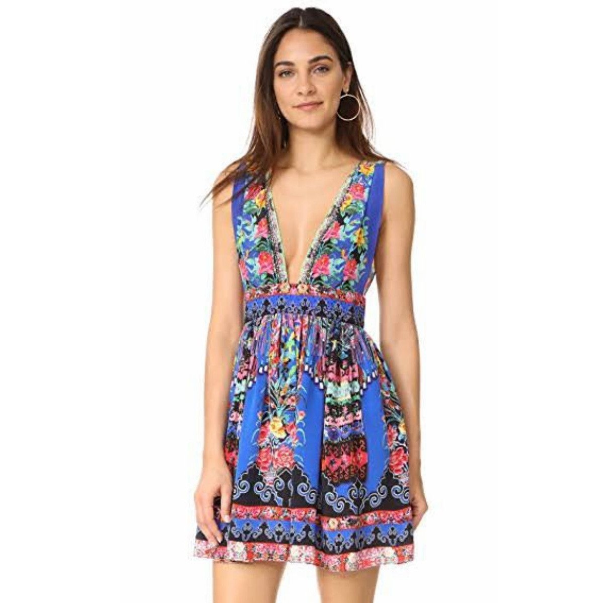 Camilla Pretty Precession V Neck Short Dress Size Small