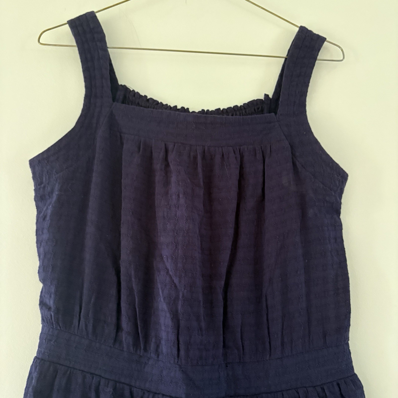 Universal Thread Women’s Blue Solid 100% Cotton Square Neck Lined dress S