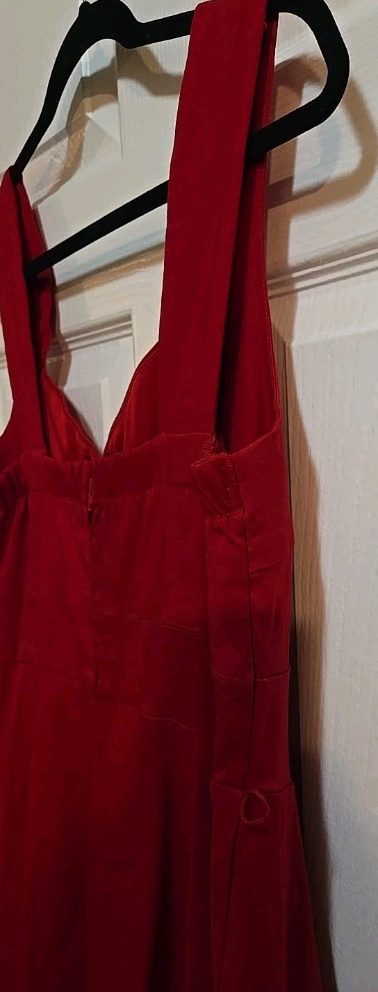 Torrid Red Dress Womens Size 12 Large Stretchy Cocktail Strap Zipper No Belt