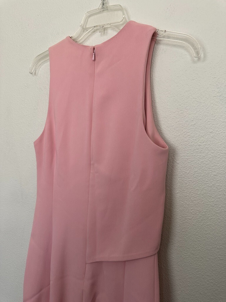 Cushnie Et Ochs Layered Ruffle Sheath Dress Pink Midi Sleeveless Women’s Size 6