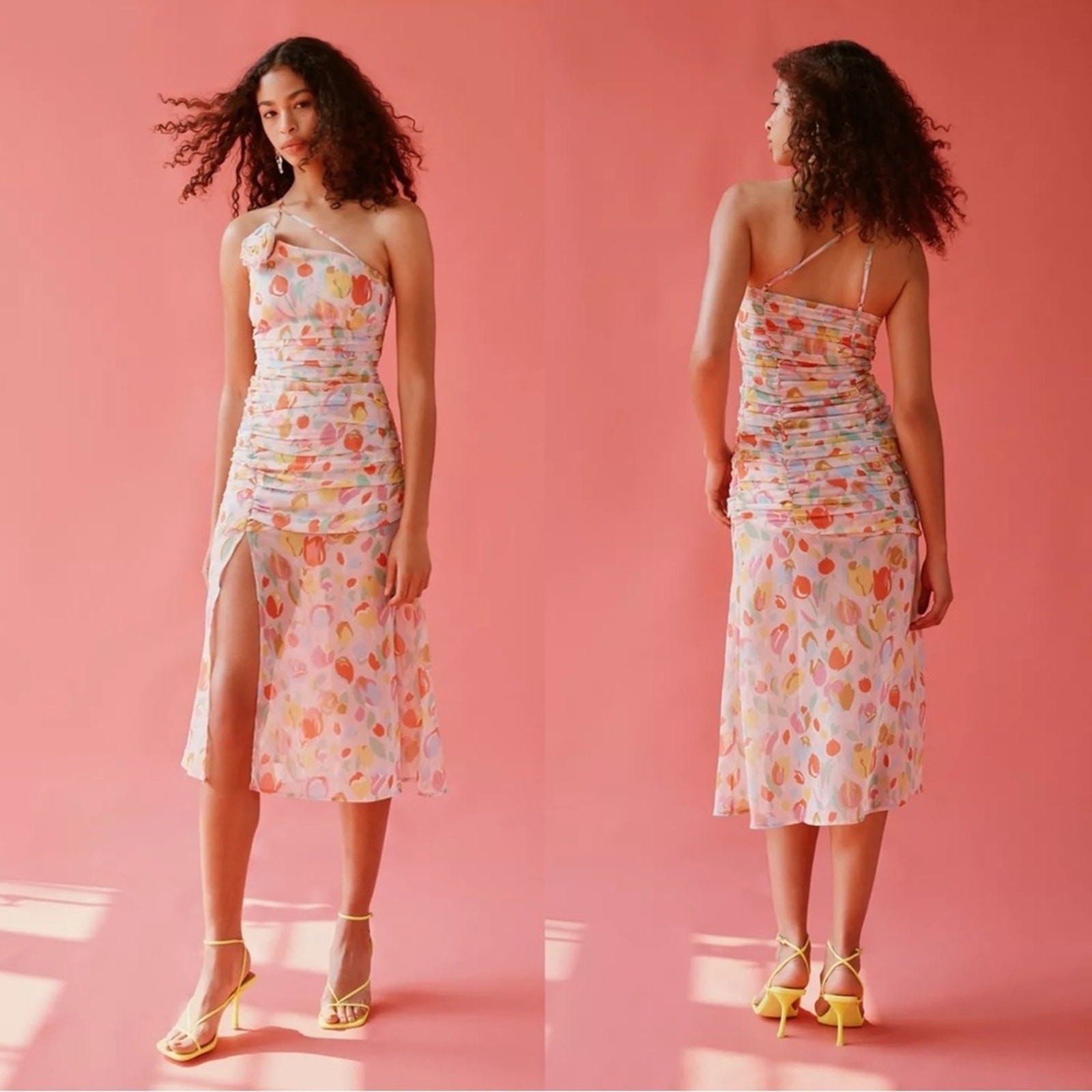 For Love & Lemons Desmona Floral Midi Dress Size Small NWT Dainty Coquette