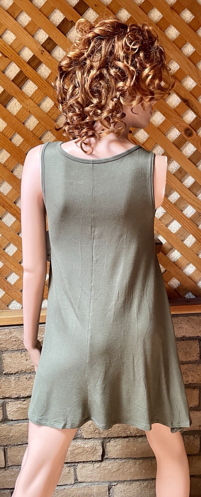 Decree NWT Dark Evergreen BABYDOLL Swing DRESS Size Small