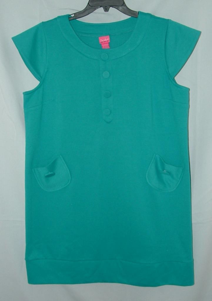 DU JOUR Teal Sz XL Soft Stretchy Cap Sleeves Mini Dress Front Pockets