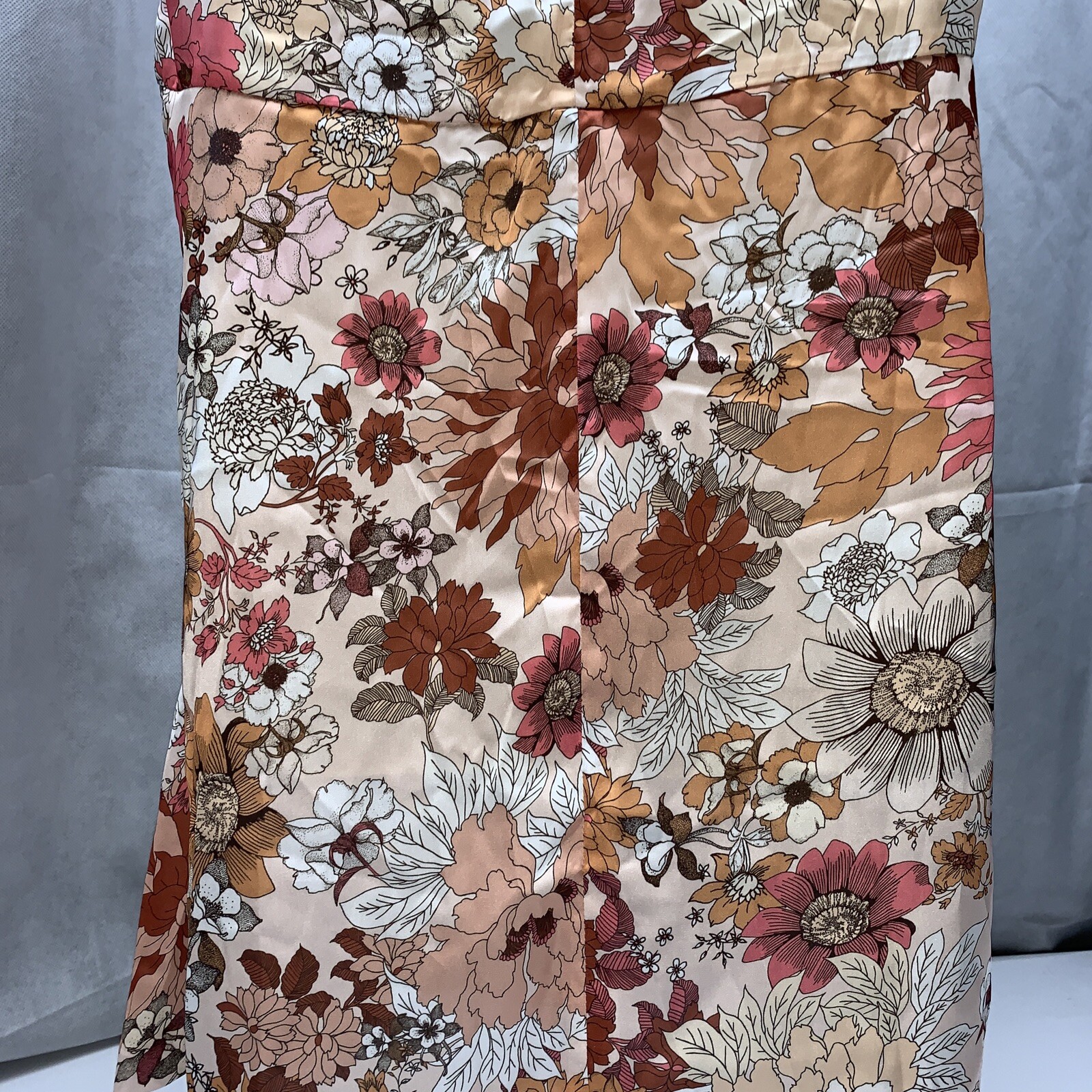Daisy Drive Floral Trapeze Pullover Dress Womans Size L Autumn Fall KG