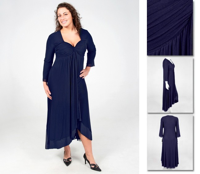 NEW Zaftique DUAL LAYER DRESS Navy Blue 0Z 1Z 3Z 5Z 6Z / 14 L XL 1X 3X 4X 5X 6X