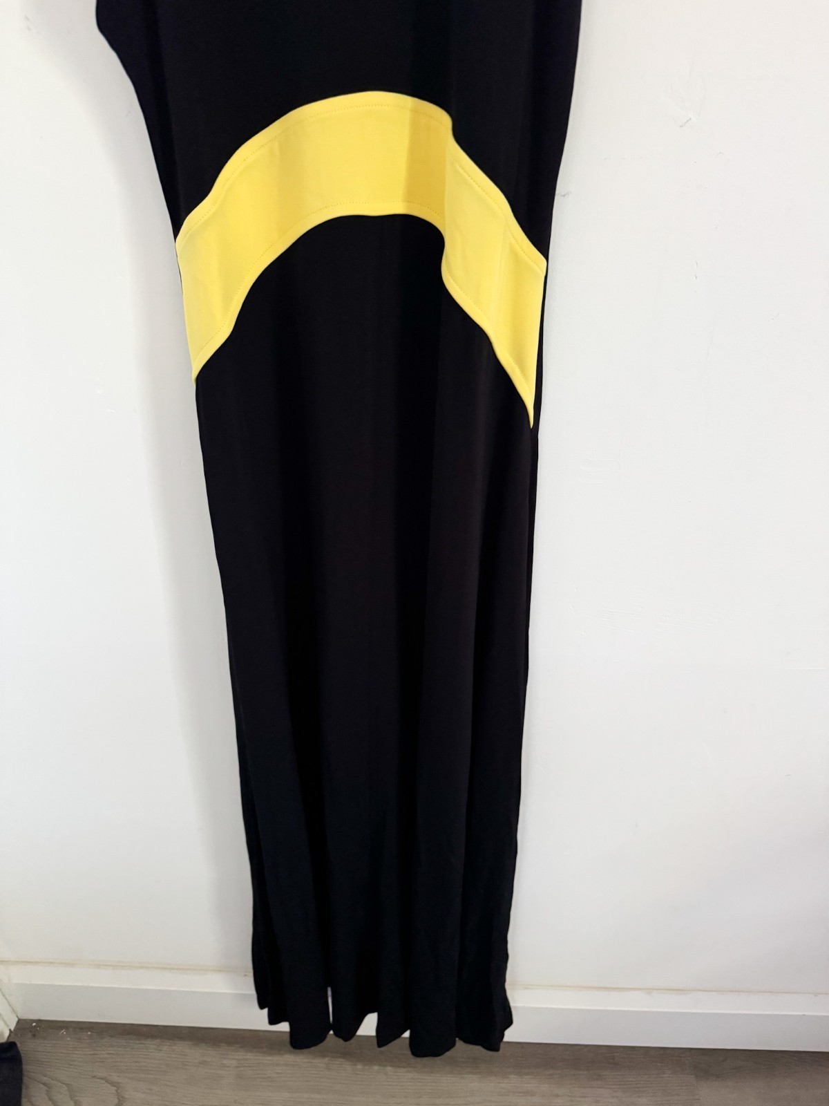 NWT Solid & Striped Black Yellow Jonati Maxi Dress S