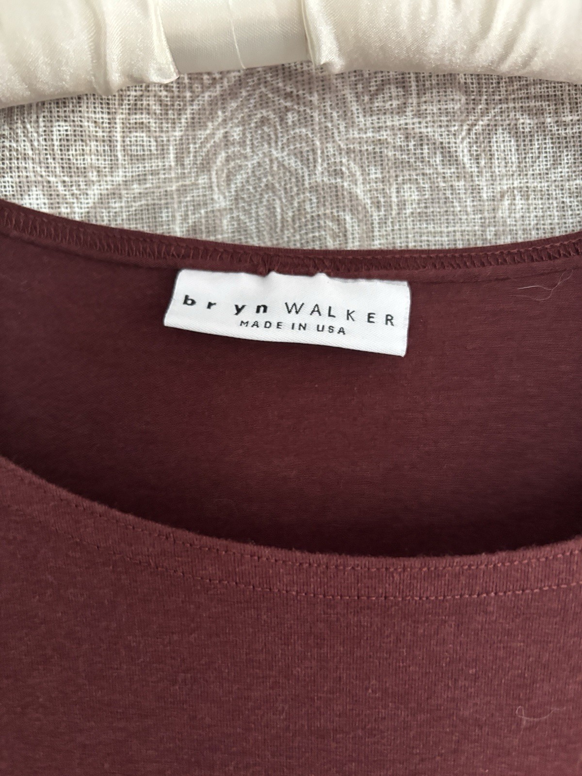 Bryn Walker Women Size M Burgundy Solid Knit A-Line Scoop Neck Bell Sleeve