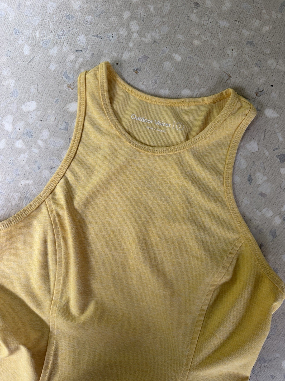 Outdoor Voices Women’s Sleeveless Athena Workout Flare Dress Small Yellow