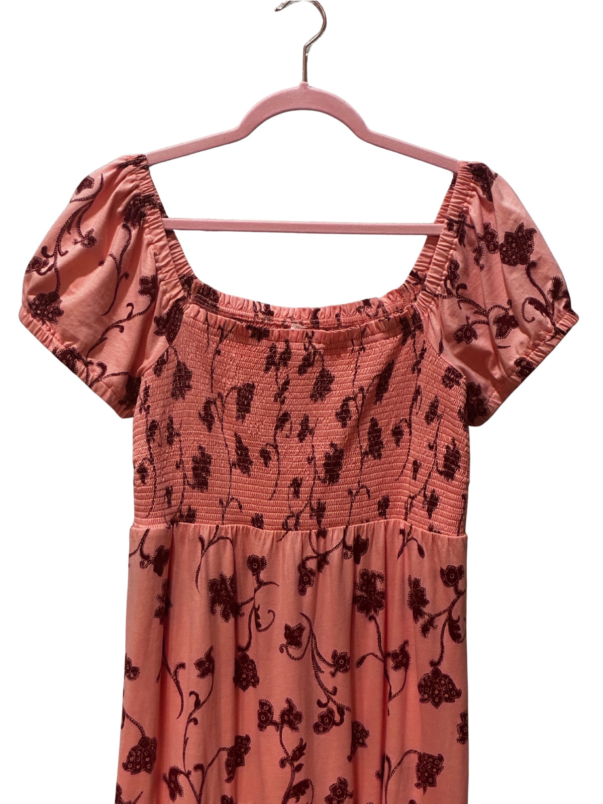 Daily Practice by Anthropologie Smocked Cottagecore Tiered Maxi Lounge Dress S