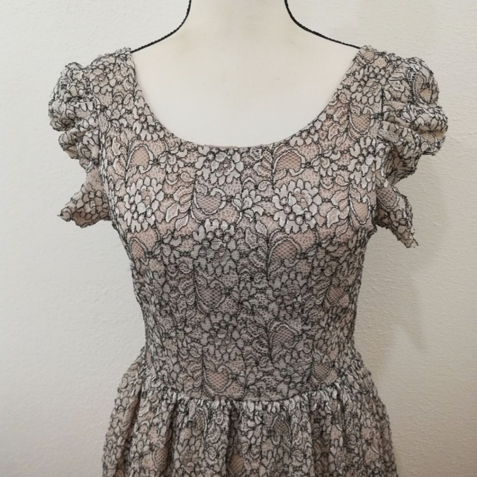 One Clothing Textured Lace Mini Dress
