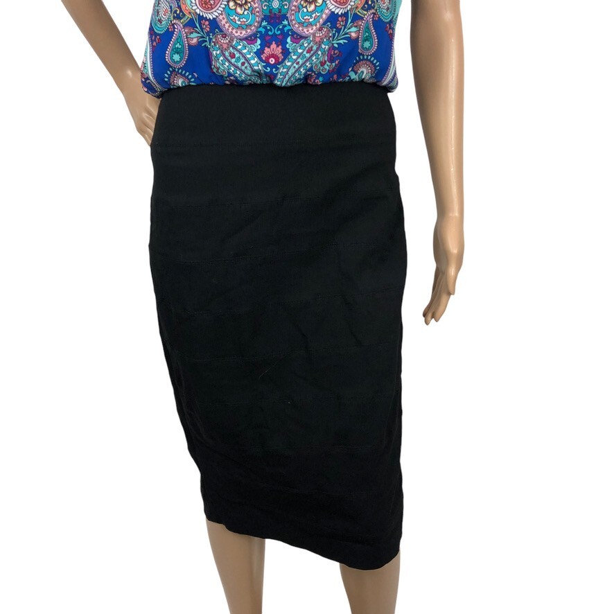 Nicole Miller Paisley Print Midi Sheath Pencil Dress Size 2 Boho Career Office