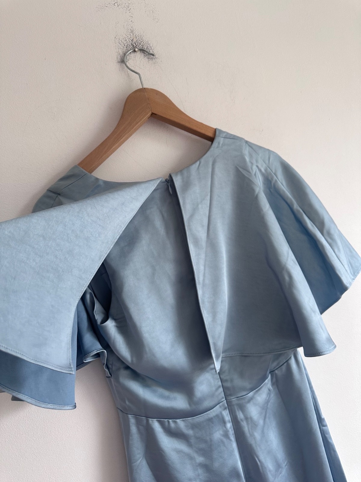 TED BAKER DRESS EMMIE Satin PALE BLUE midi prom formal 6 8 10 12 14 NEW flare