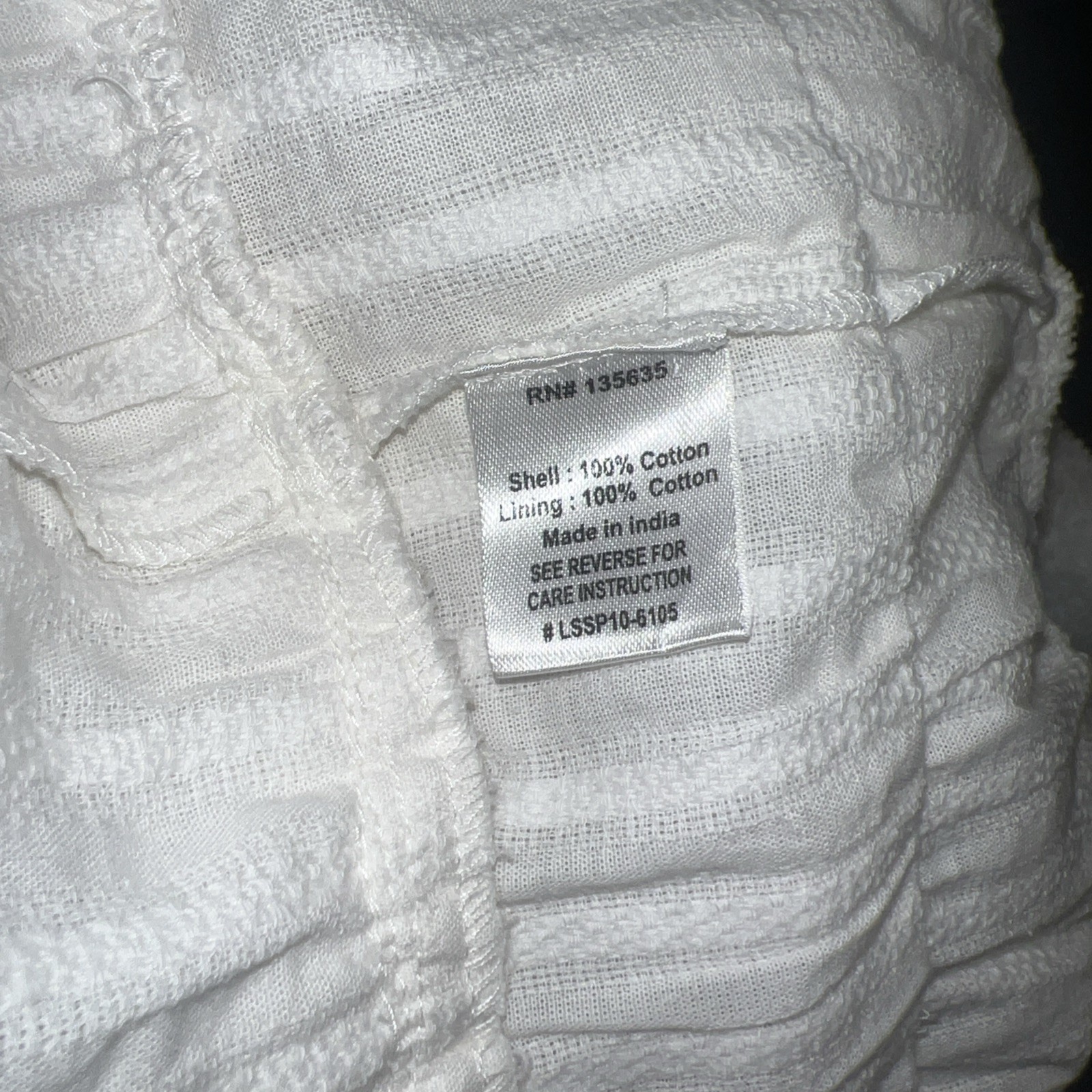 ANTHROPOLOGIE LOVE THE LABEL Off White/Antique White Lace Tiered Dress Large