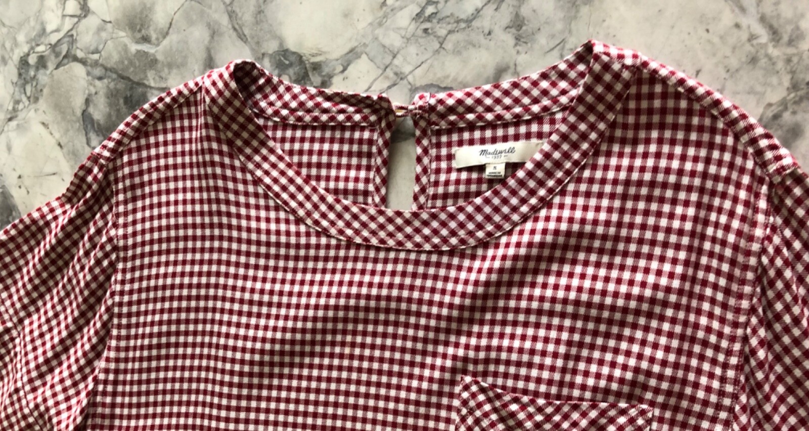 Madewell Excellent Condition Fresh Style Gingham Dress in Red & White Size Small