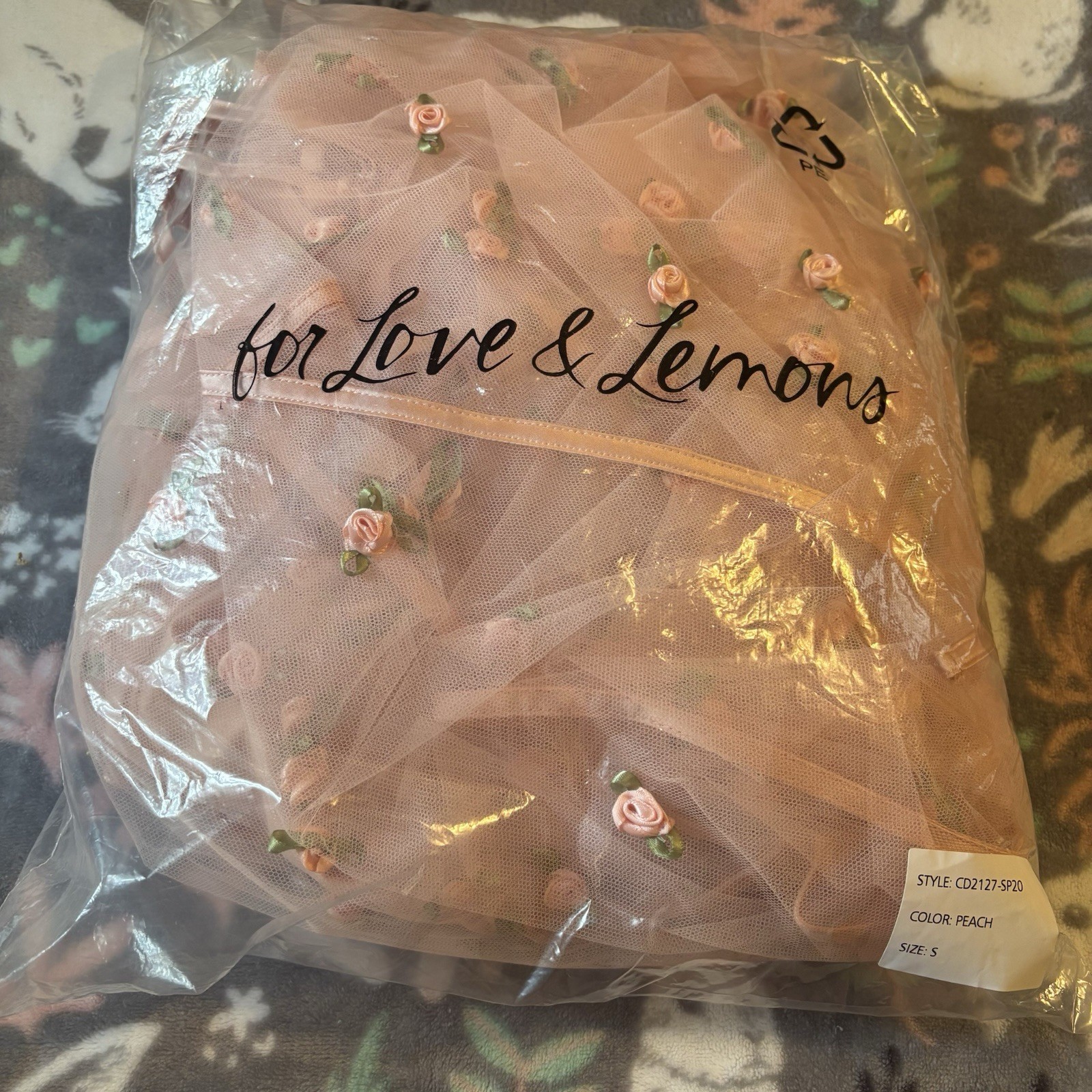 For Love & Lemons Jasmine Rosette Maxi Dress Size Small New With Tags