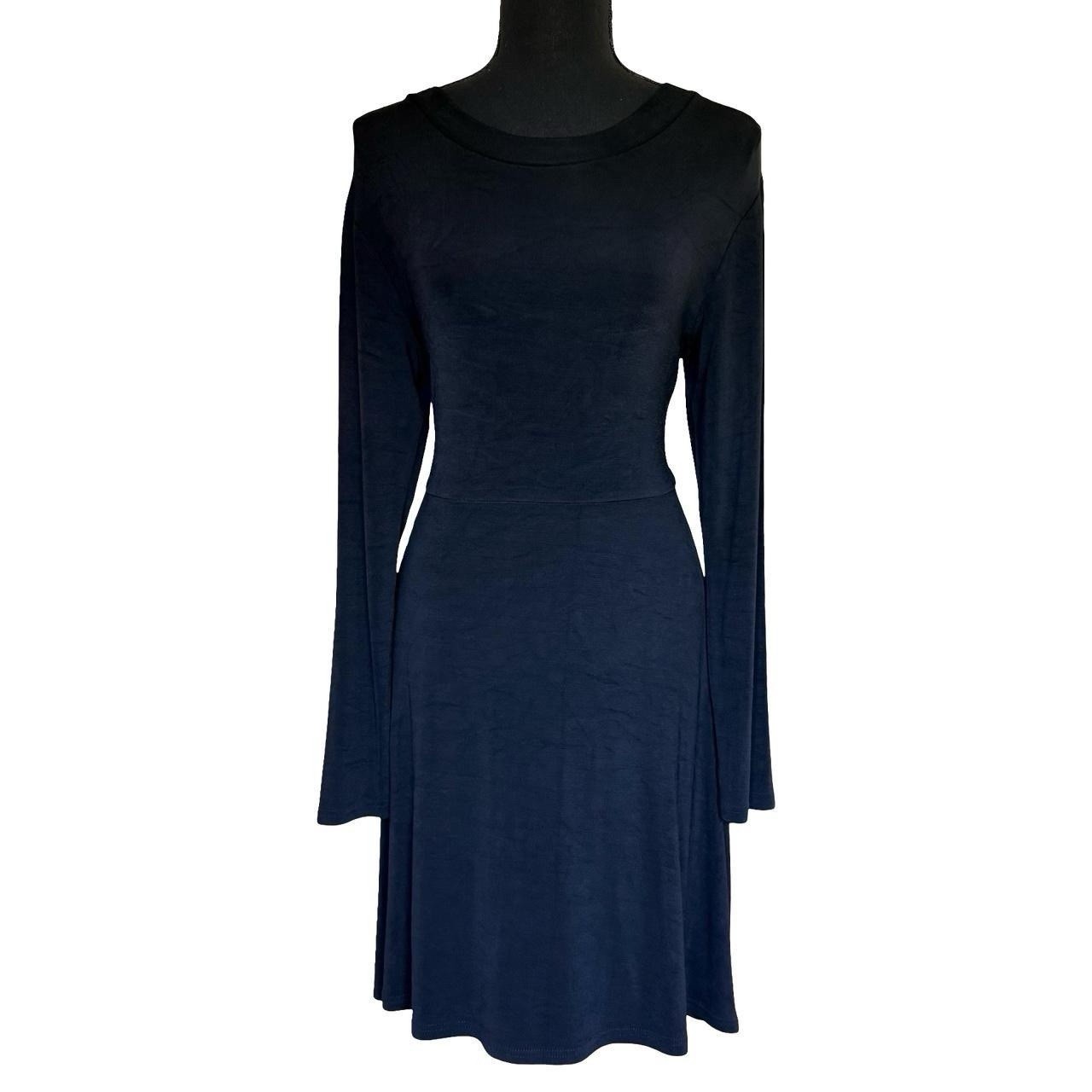 1990s Minimalist Body Con Little Black Dress Size M Moda International
