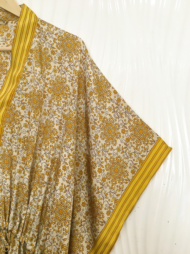 Silk White Kaftan / Handmade Flowy Maxi Dress / Resort Wear Outfit MFN1089