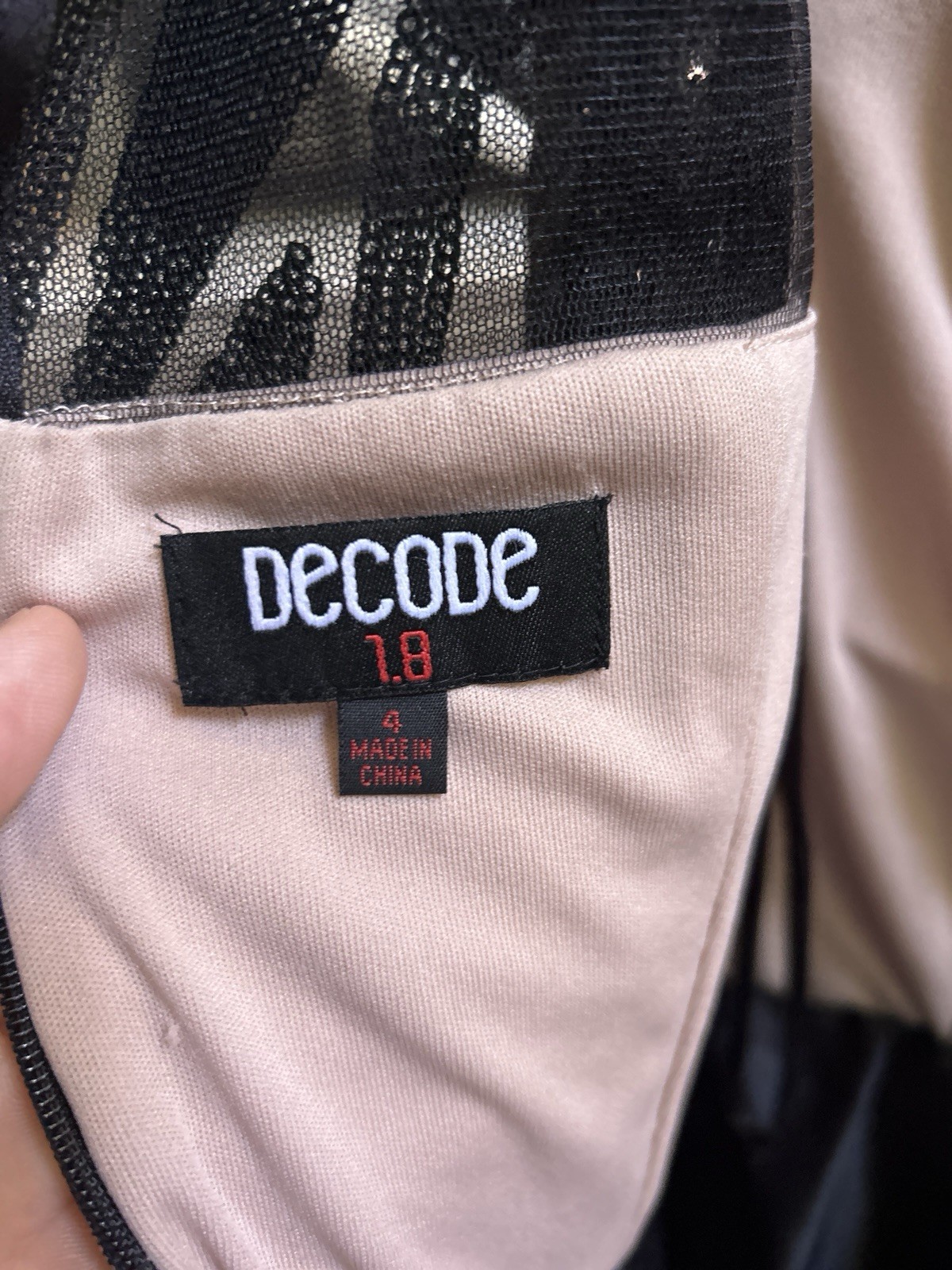 DECODE 1.8 sequin bodice flowing maxi dress – black – sz 4