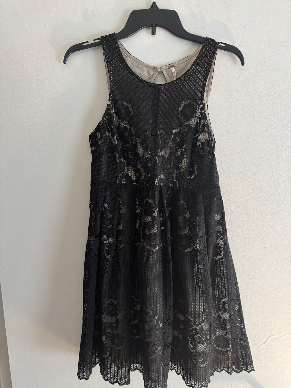 Free People Rocco Lace Overlay Babydoll Mini Dress Sleeveless Size 2
