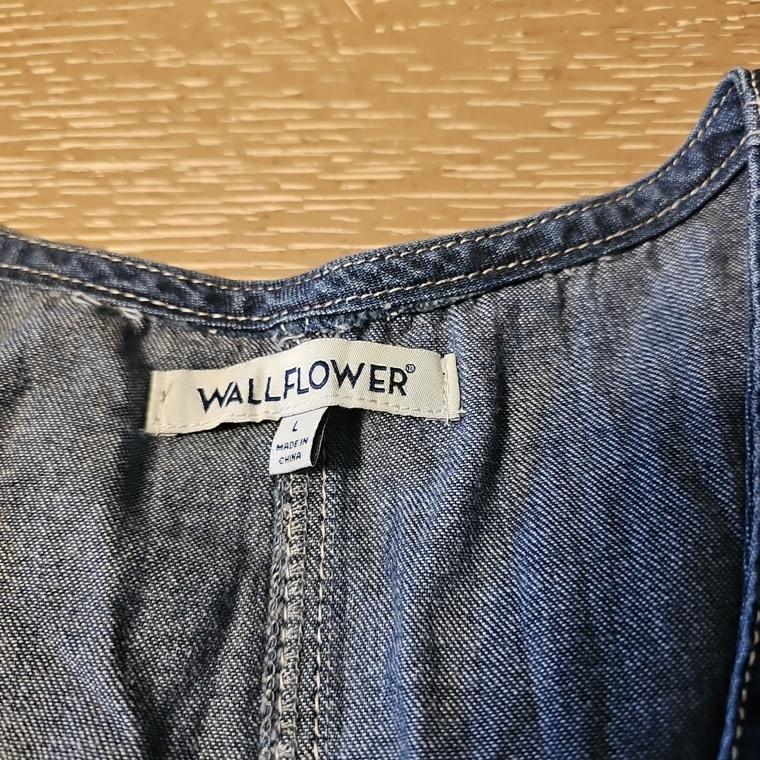 NWT Wallflower LARGE Blue Denim Dress. Elastic Waist, Cuffs. Boho