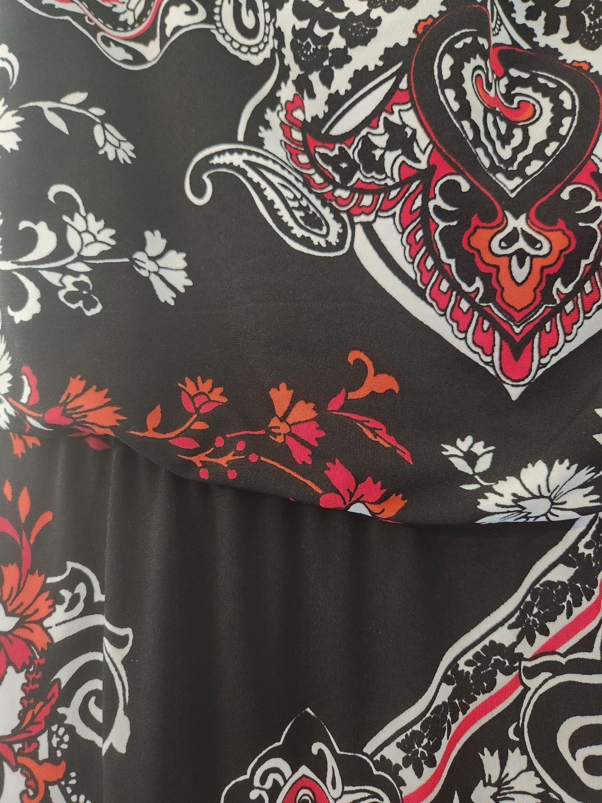 WHITE HOUSE BLACK MARKET Halter Empire Maxi Dress SZ Small STRETCH Black & Red