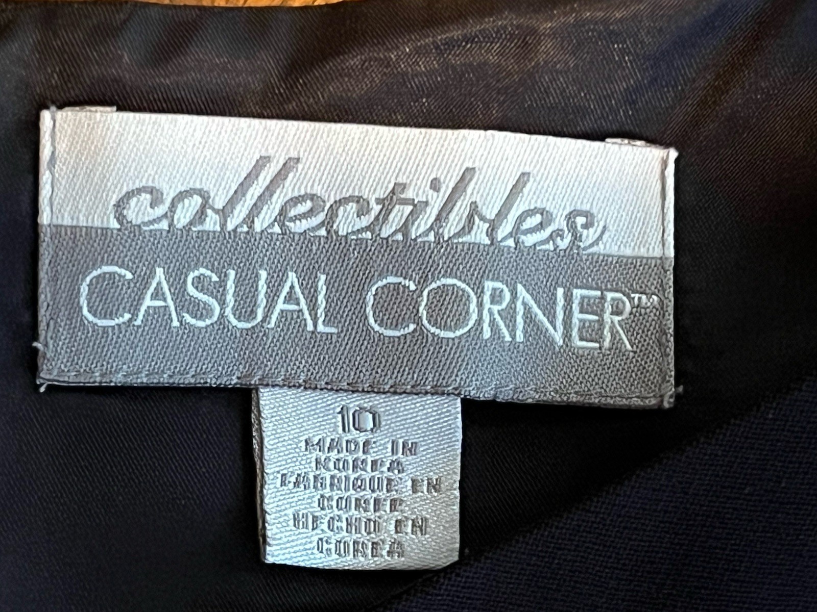 Kasper Brown Blazer & Black Casual Corner Dress Suit Size 8 Mixed Separates