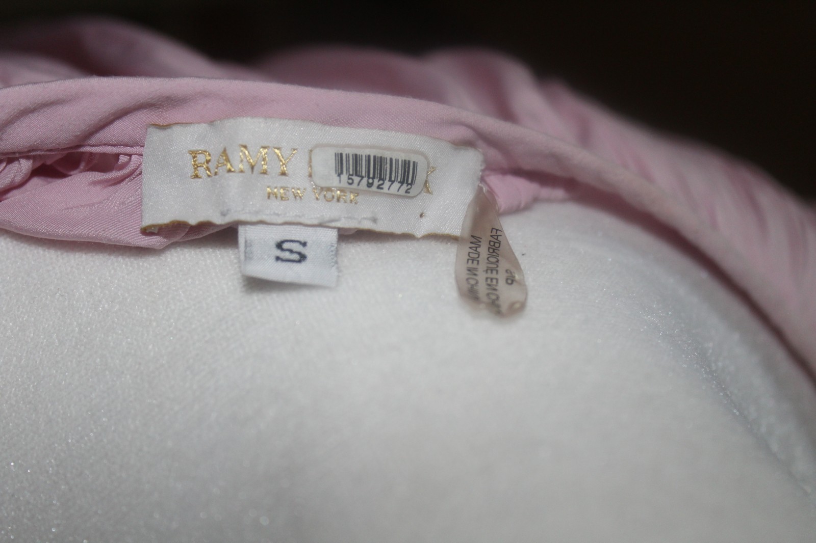 Ramy Brook pink, tie neck knee length Kurt dress, size small.