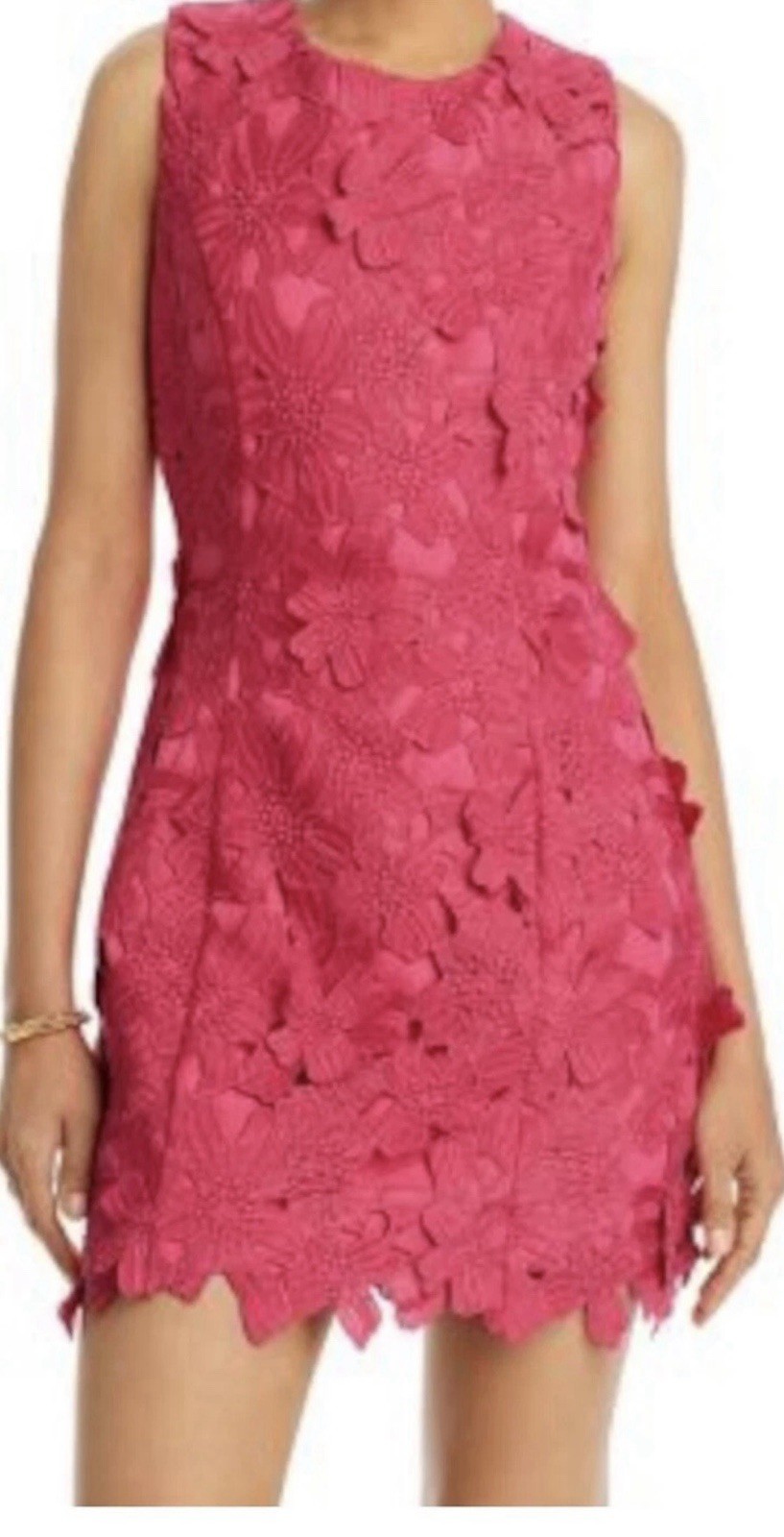 ENDLESS ROSE Womens Pink Lined Back Sleeveless Mini Party Sheath Dress M