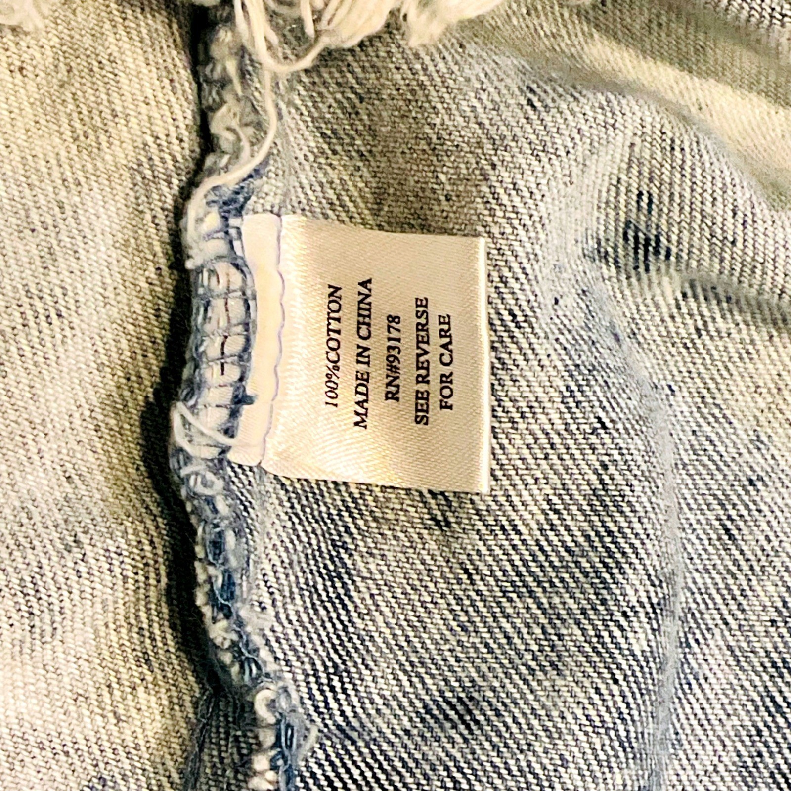 Indigo thread CO distress denim maxi dress button Y2k Boho long jacket frayed S