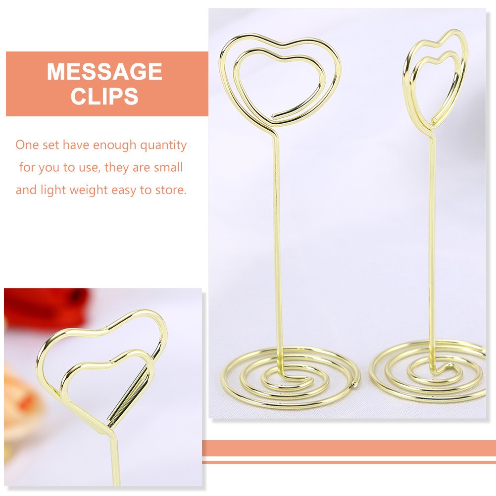 20Pcs Golden Multi-Function Message Clips Reusable Household Picture Holder