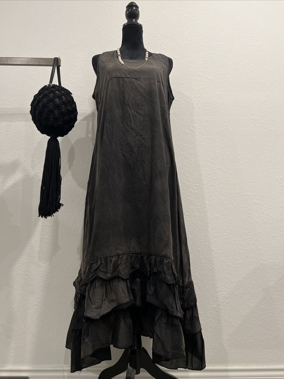 Jaded Gypsy Cotton Ruffle Long Dress Sz S/M (item A31)