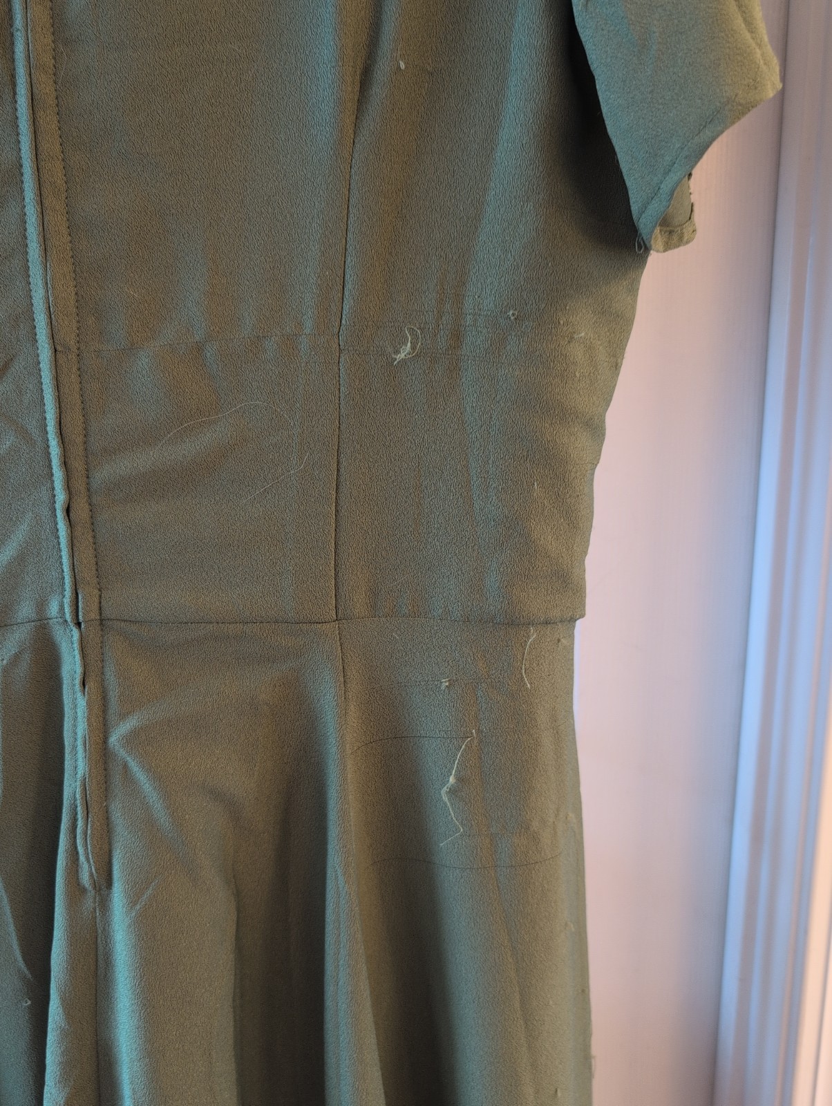 Unique Vintage Green Rose Swing Dress XXL Plus Size