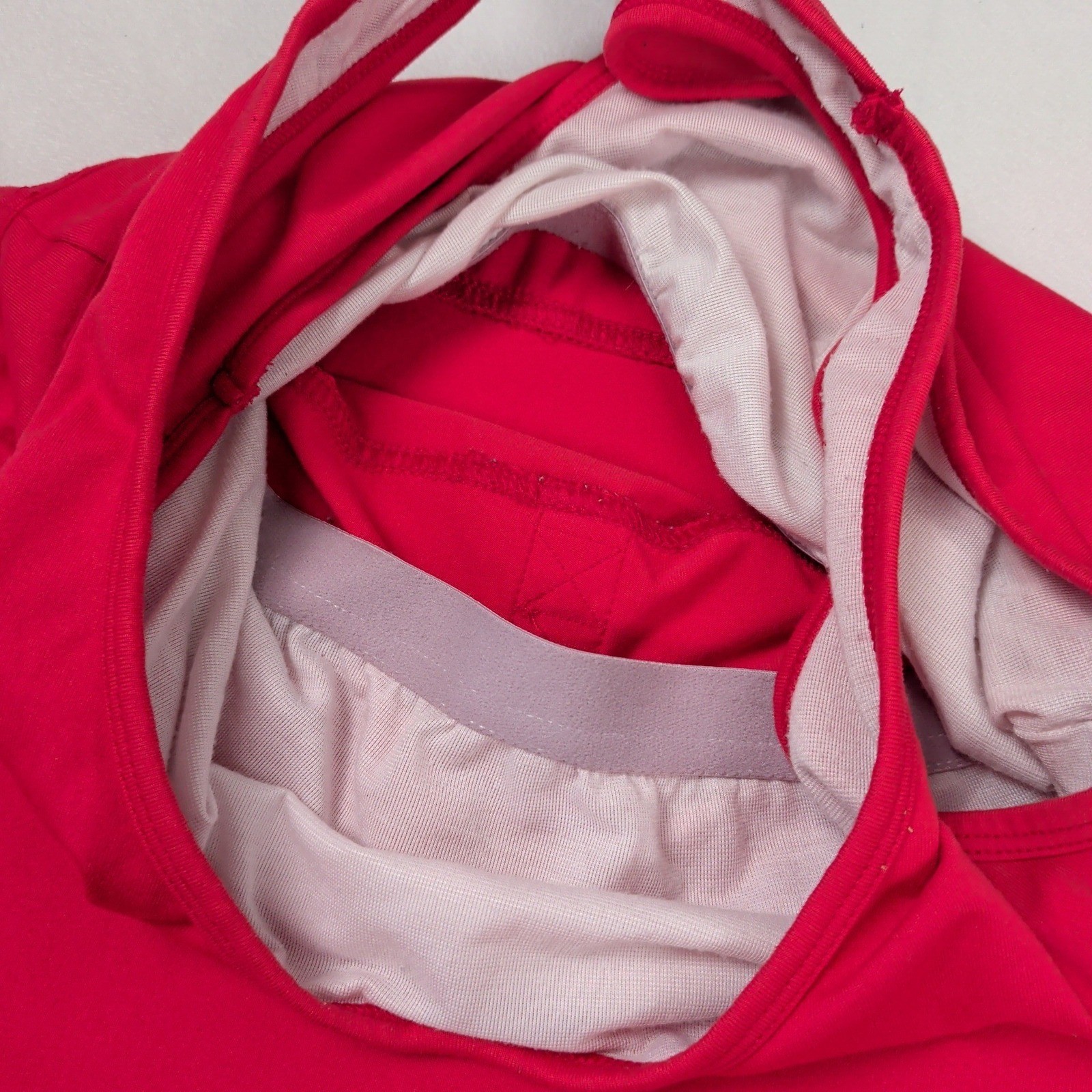 Active Red Racerback Dress Built-In Bra Zipper Pocket Size Small