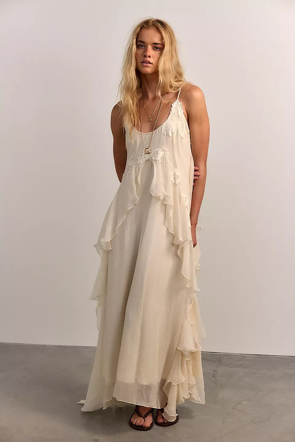 Freepeople – Nigel Preston Floating Angel Chiffon Maxi Dress 97519789