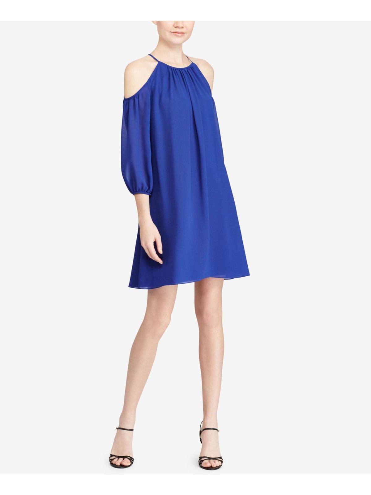 AMERICAN LIVING Womens Blue Sleeveless Above The Knee Shift Dress Size: 2