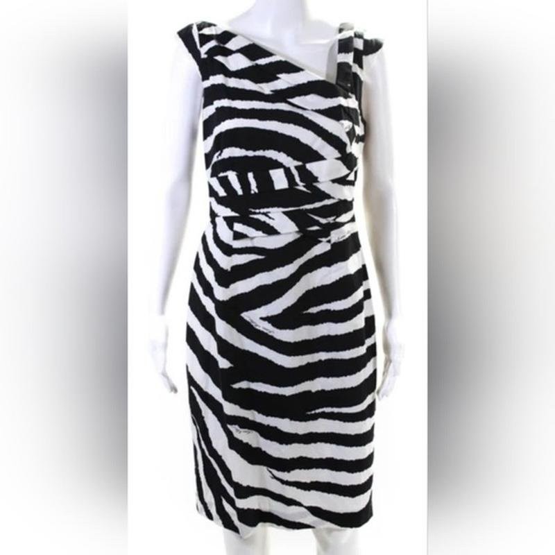 Women Karen Millen dress black cotton 36/S/44 #9RA4