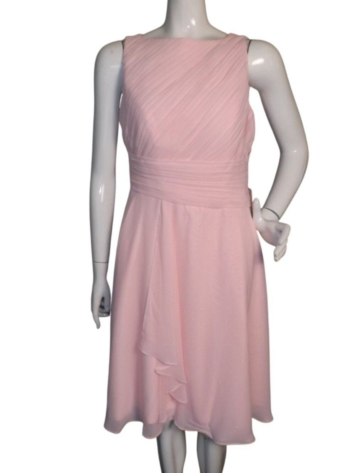 new LAVETIR Dress, 10, Pastel Pink chiffon, Flowy Skirt, Knee length, Sleeveless