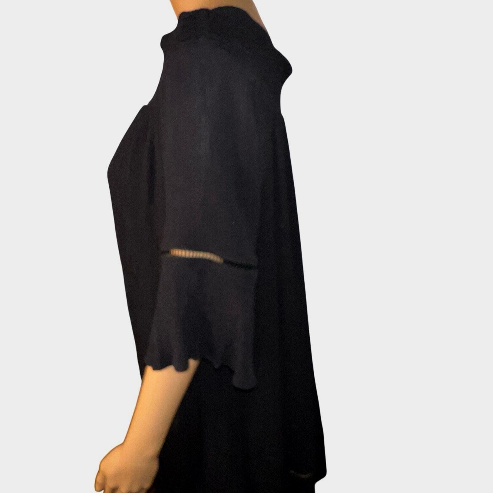 Mossimo womens medium tunic cutout smock neck lined minimalist Gothic midi Dress