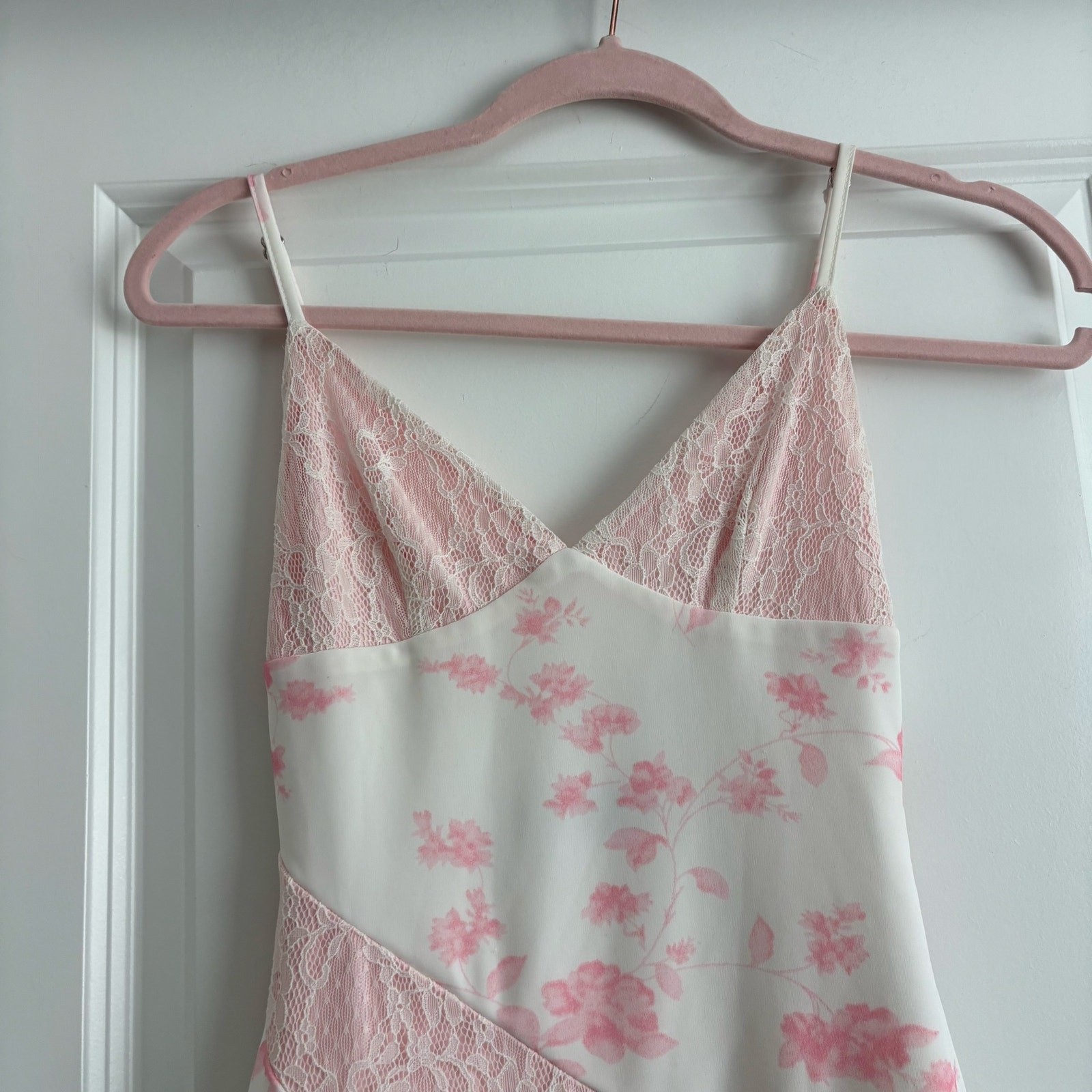 White Fox Boutique Settle For You Mini Dress Size XS Pink Coquette Asymmetric