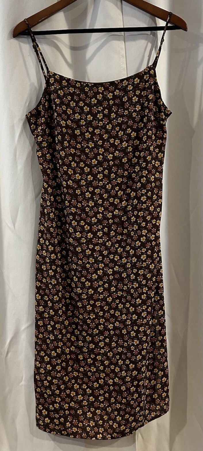 Sadie And Sage Brown Floral Patterned Dress Size Large